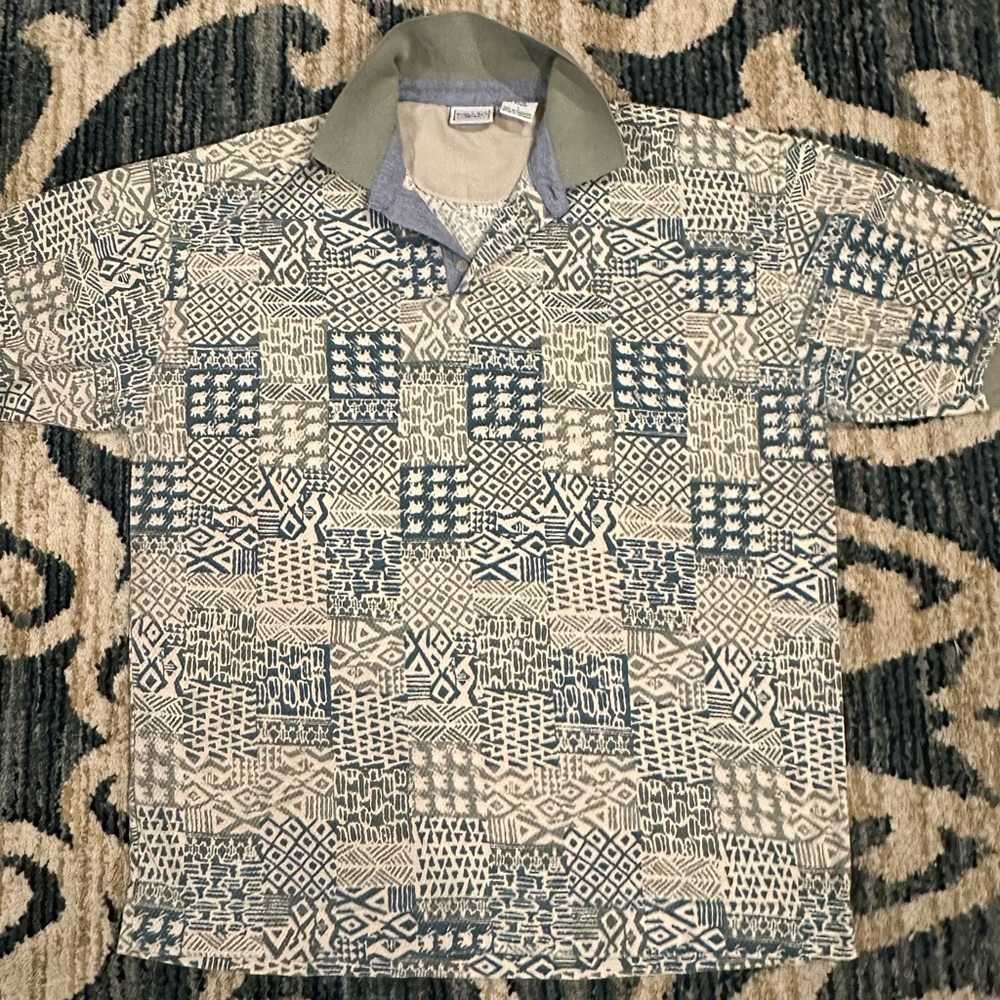 Men's Bugle Boy Company LG Elephant Pattern Polo